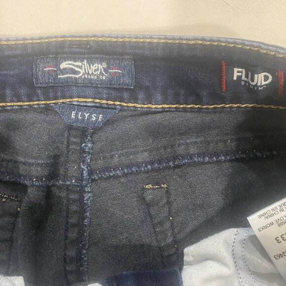 Silver Jeans Co. Elyse Bootcut Jeans Womens W28 L33 Dark Wash Fluid Denim Stretc - Picture 4 of 14